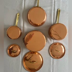 7 Piece Tagus Copper Cookware Set - Portugal